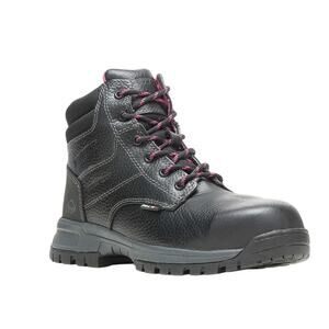 Wolverine Womens Piper Composite-Toe 6" Work Boot US 7 M Black WP Leather NIB